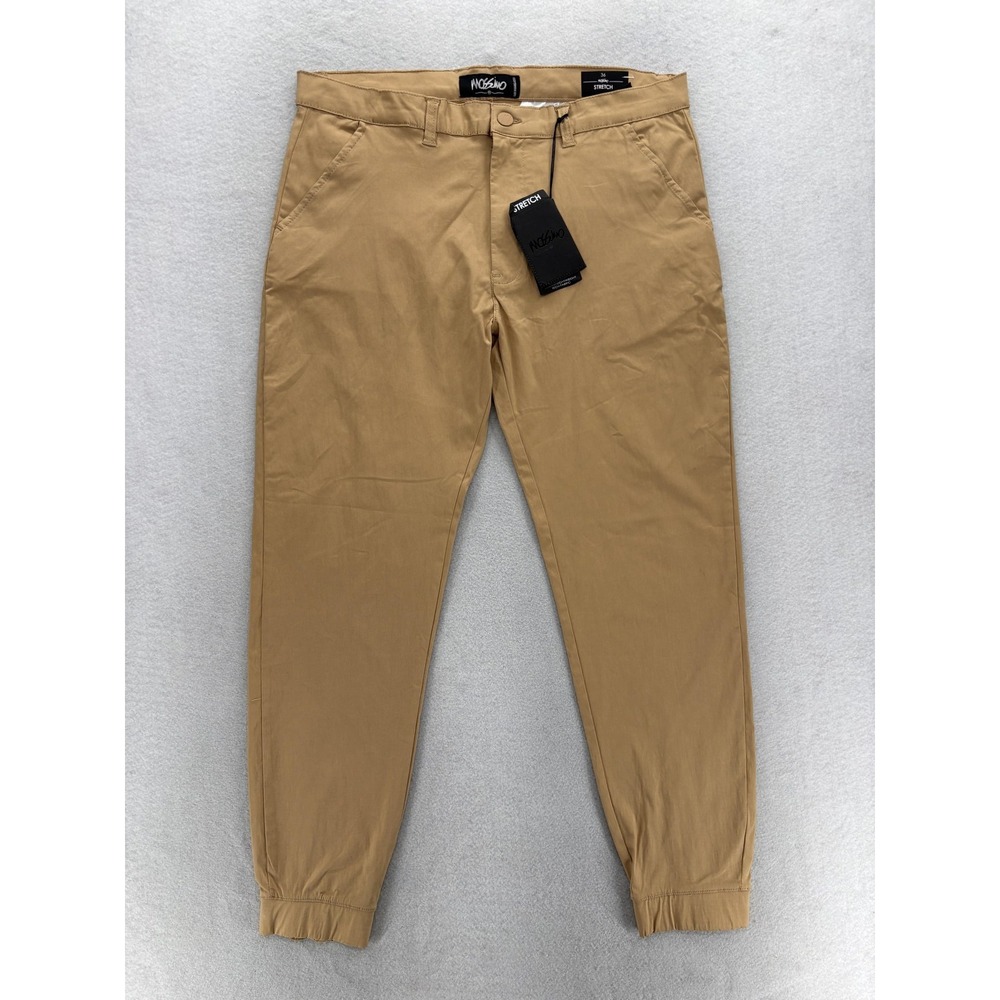Mossimo Tech Jogger Pants Mens 36x29 Beige Slim Fit Stretch Moisture Wicking NWT